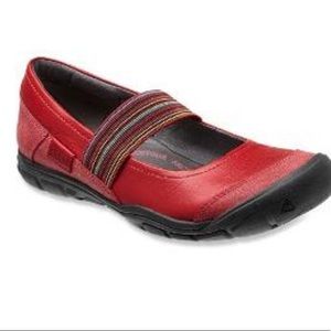 Keen Rivington Mary Jane CNX Shoes In Red 866438